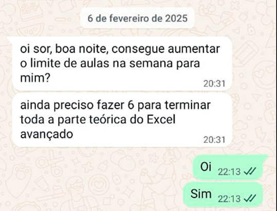 Depoimento de aluno — imagem 6